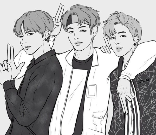 Группа БТС рисунки