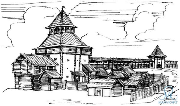 Древний город рисунок