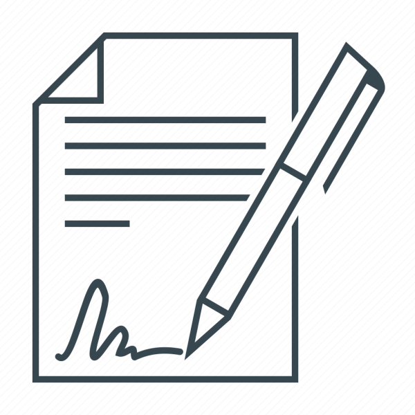 Значок подписания документов