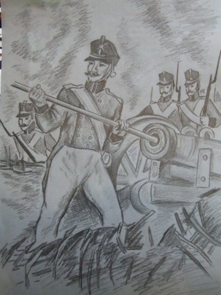 Рисунки к произведению Бородино Лермонтова