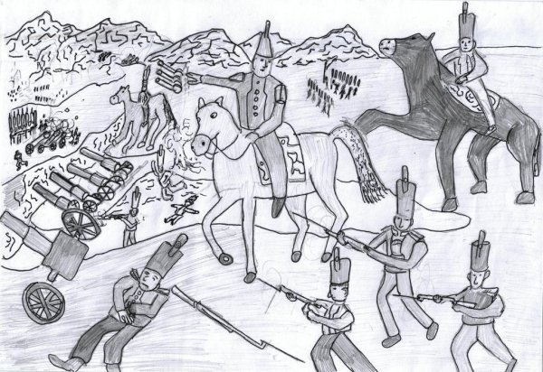 Бородинское сражение 1812 раскраска