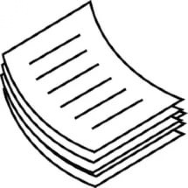 Лист бумаги схематично