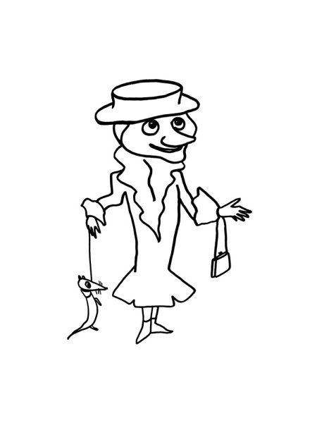 Шапокляк и крыска Лариска раскраска