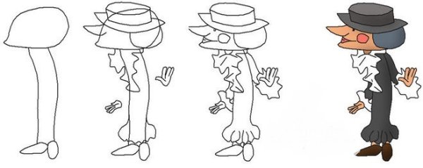 Нарисовать Шапокляк