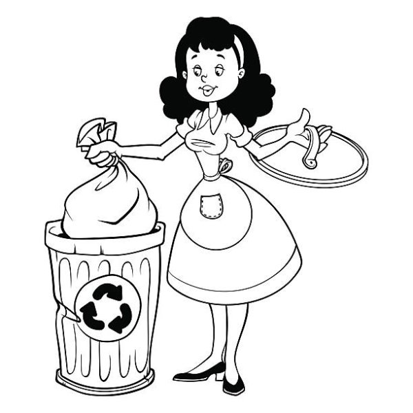 Уборка мусора раскраска для детей