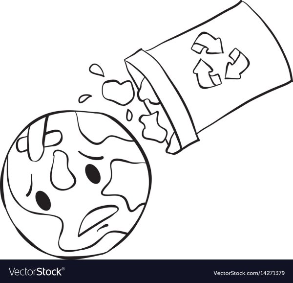 Мусор на планете раскраска для детей