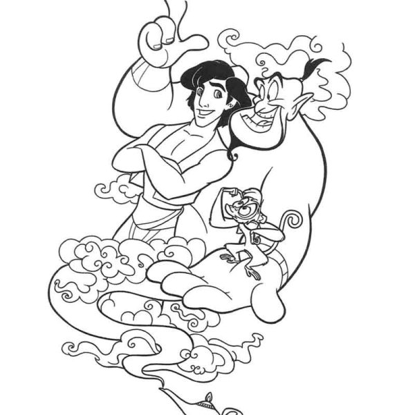 Джин раскраска