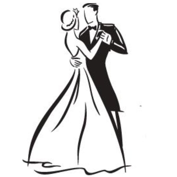 Жених и невеста контур
