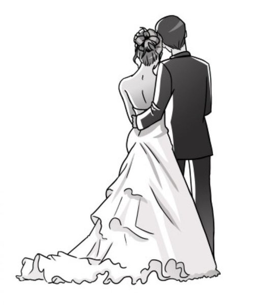 Мультяшные молодожены