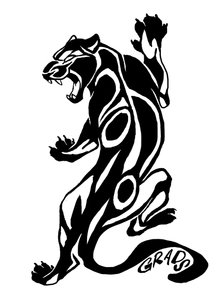 Пантера в прыжке вектор