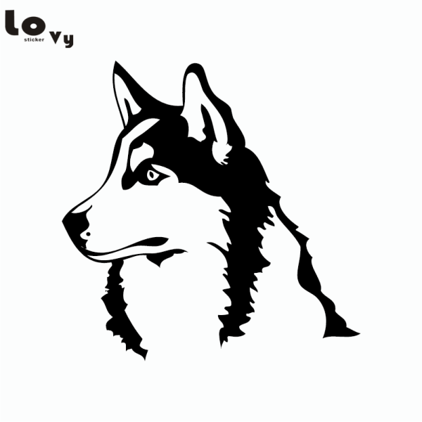 Хаски трафарет