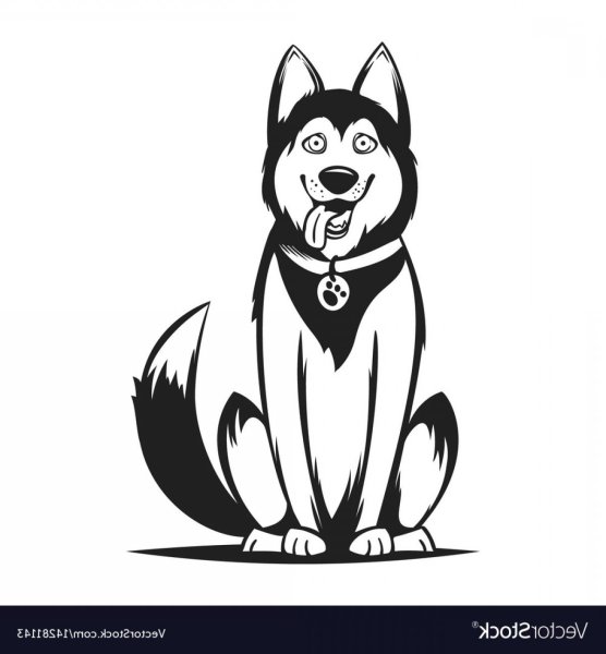 Лайка собака вектор