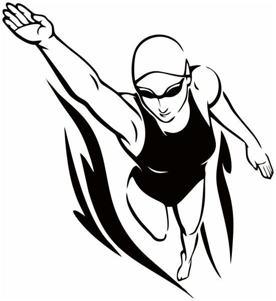 Трафарет плавание