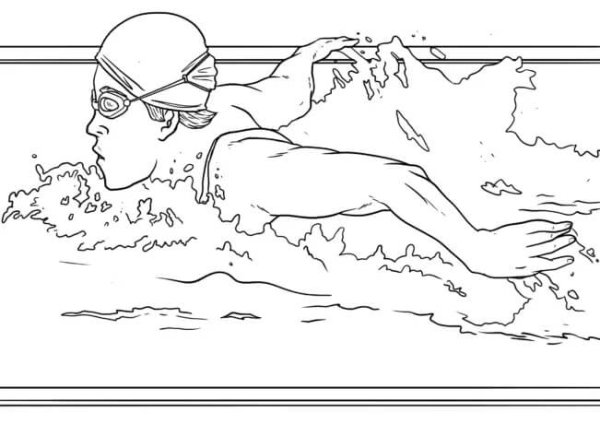Плавание раскраска