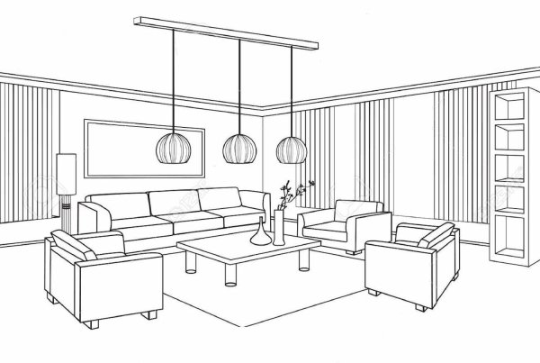 Гостиная для раскрашивания