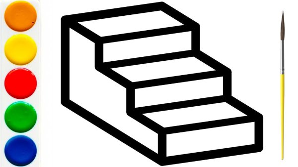 Лестница раскраска