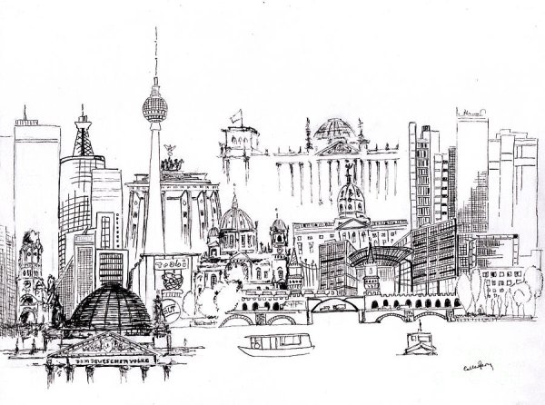 Достопримечательности Берлина Графика