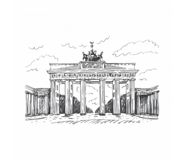 Бранденбургские ворота Берлин вектор