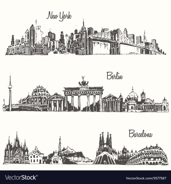 Зарисовка города Берлин