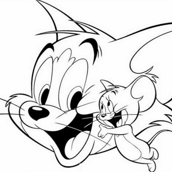 Наклейки разукрашки том и Джерри
