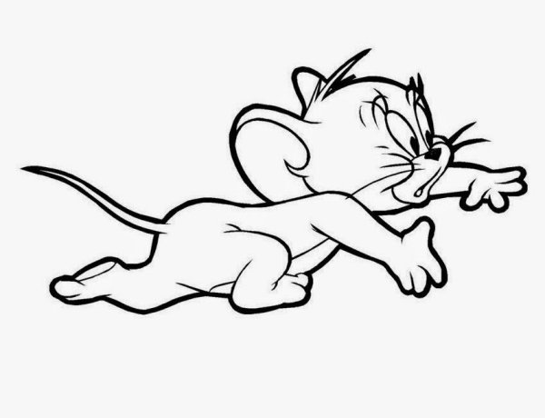 Том и Джерри раскраска легкая