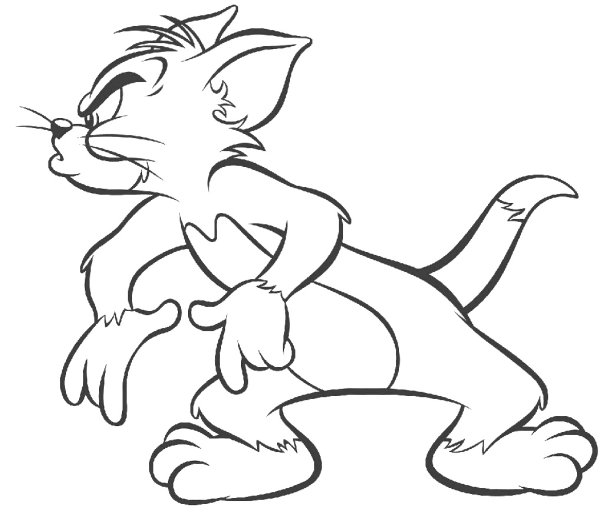 Картинки раскраски том и Джерри