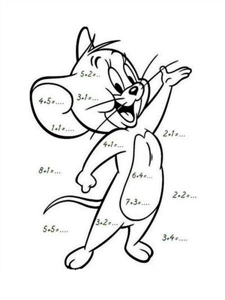 Мышонок Джерри раскраска