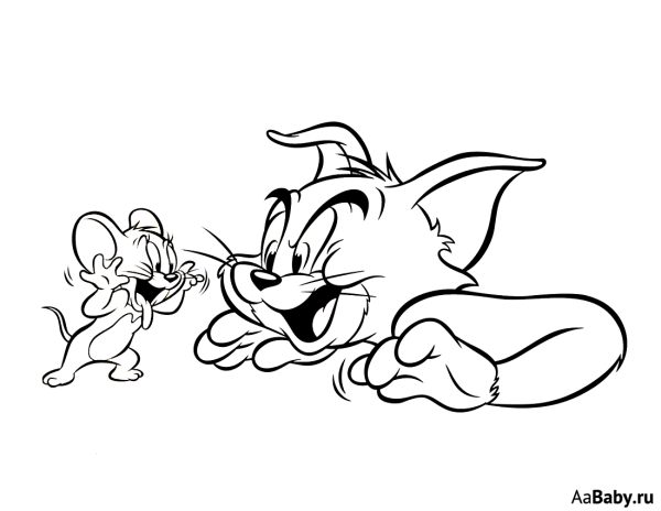 Том и Джерри трафарет