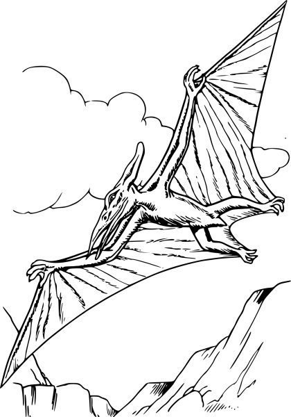 Птеранодон раскраска