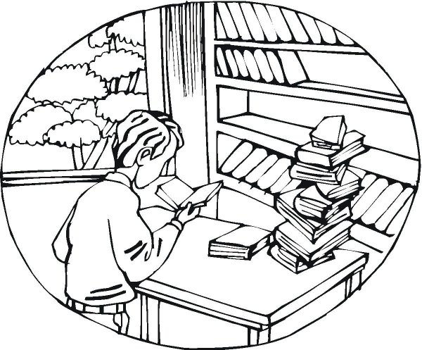 Эскиз библиотеки комнаты