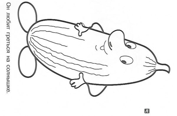 Овощи раскраска для детей