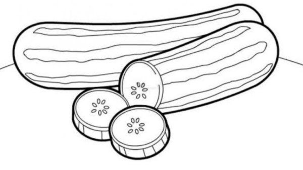 Кабачок разукрашка