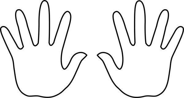 Ладошки раскраска для детей