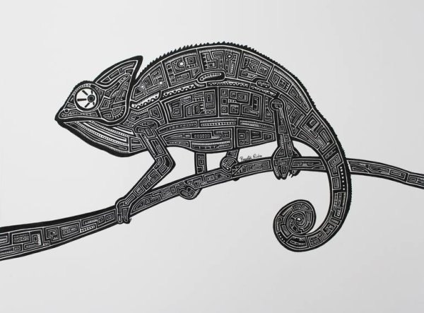 Хамелеон стилизация