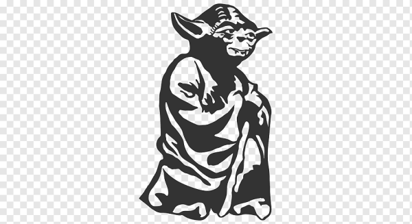 Мастер йода черно белый