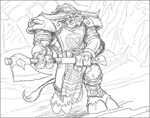 Варкрафт раскраска Ворген