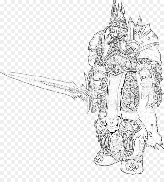 Раскраска варкрафт Артас