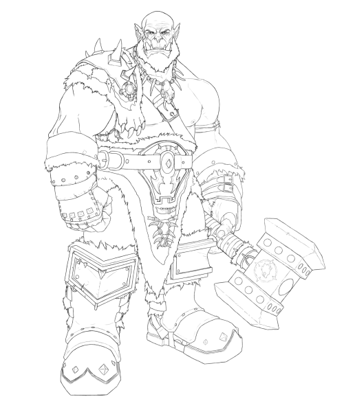 Раскраска орк из Warcraft