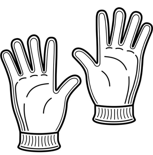 Перчатки раскраска