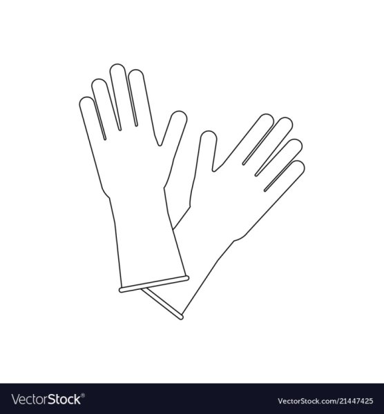 Раскраска сделано из резины перчатки