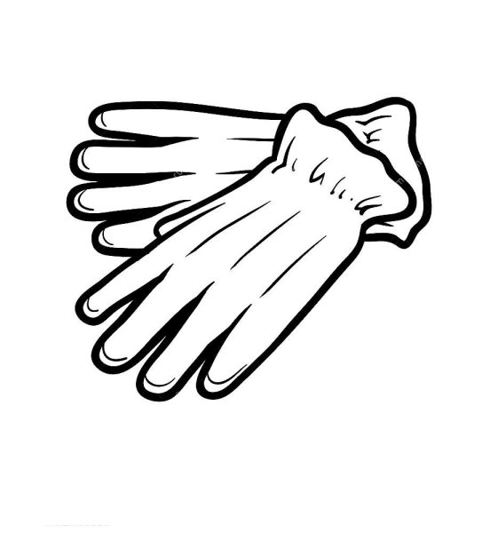 Перчатки раскраска для детей