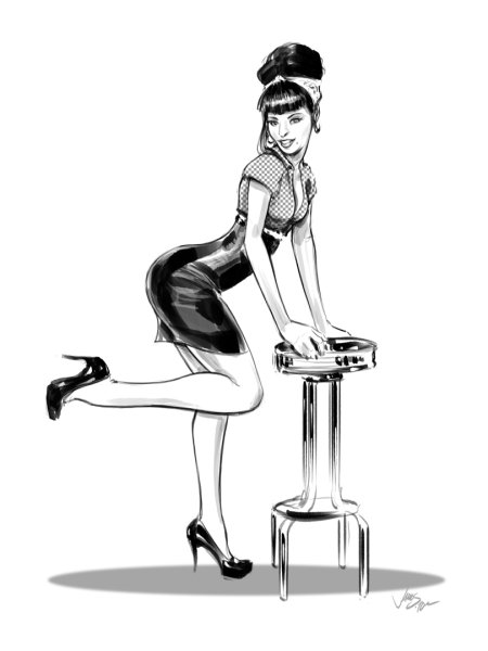 Скетчи в стиле ретро