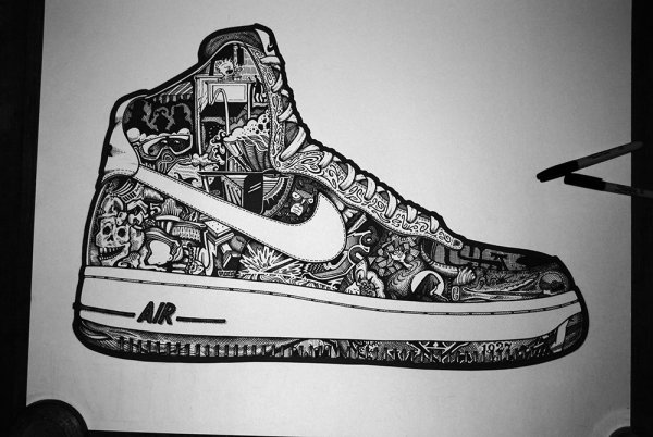 Nike Air Force 1 drawing