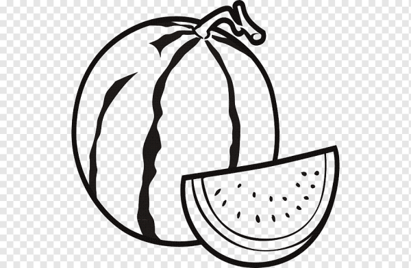 Арбуз раскраска для детей