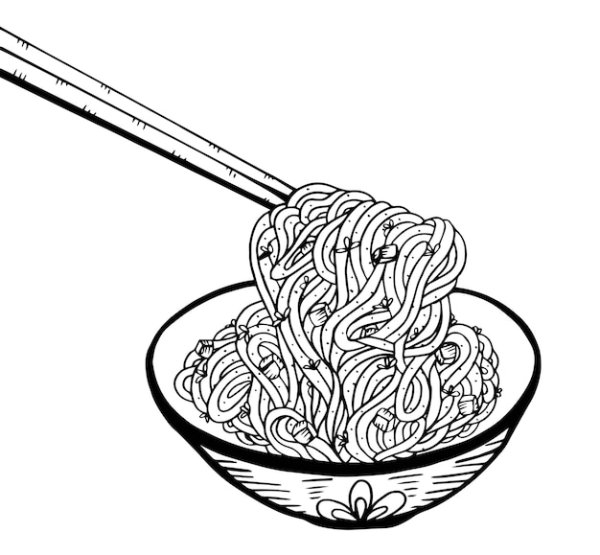 Макароны раскраска для детей