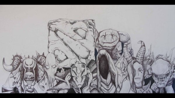 Дота 2 арт карандашом