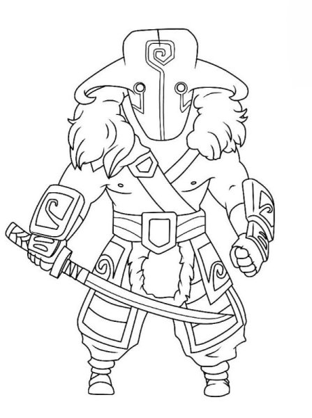Juggernaut Dota 2 раскраска