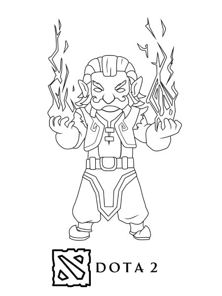 Персонажи дота 2 раскраска