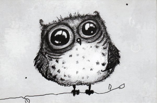 Милые рисунки чб