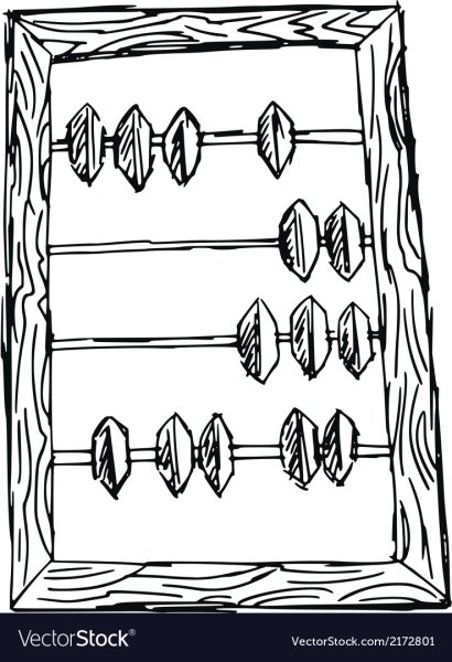 Счеты раскраска для детей